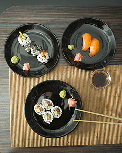 寿司摆盘特写概念图片