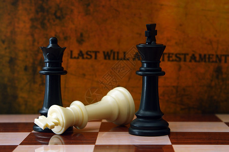 象棋和最后意志概念背景