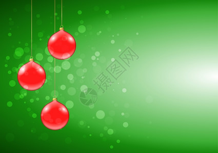 绿色圣诞卡有闪亮的红和火花图片