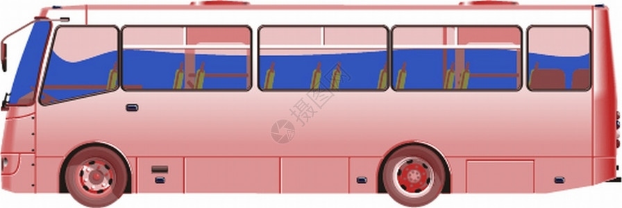 旅游公共汽车矢量图图片