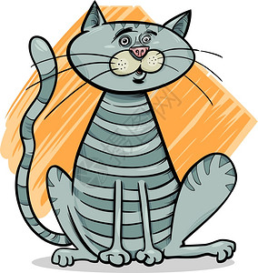 灰色小猫插图图片