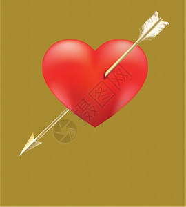 白天剑突被箭刺穿的心设计图片