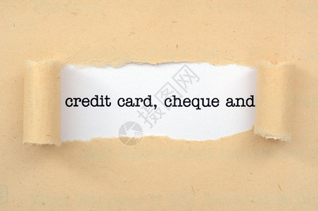 信用卡支票图片