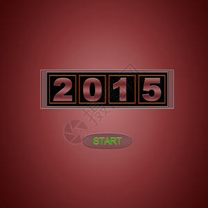 以红色背景开始的2015年插图背景图片