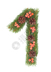 编号1圣诞节树装饰全套的一部分图片