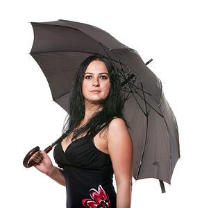 打着雨伞的美女图片