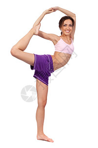 在做瑜伽练习的女孩图片