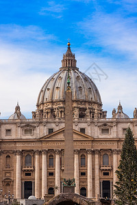 圣彼得和尔斯柯巴西里卡广场梵蒂冈城背景图片
