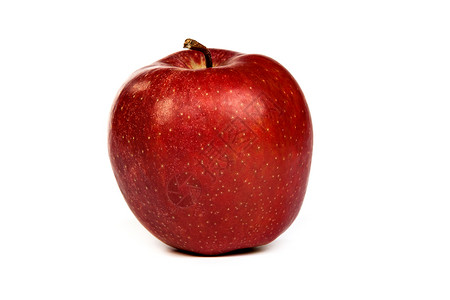白色背景的闪亮红苹果图片