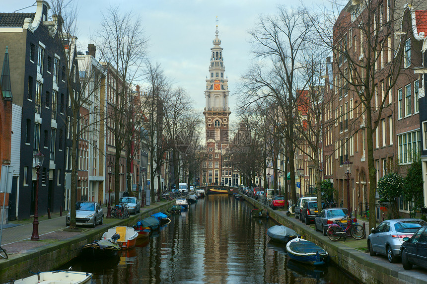 频道和著名的阿姆斯特丹Westrk图片