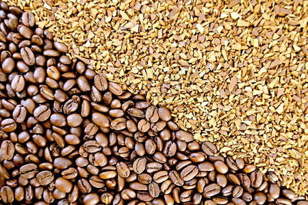谷物和颗粒咖啡的纹理图片