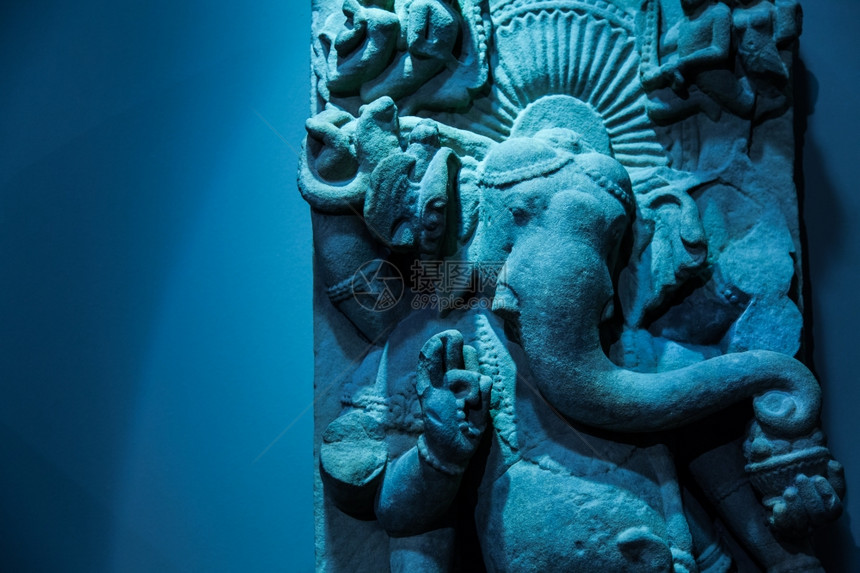 加内沙雕像的细节北印地亚州78世纪上午78世纪沙石图片