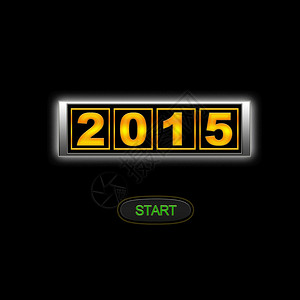 2015年以黑色背景开始的2015年插图背景图片