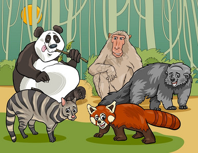 火狐节气表亚洲哺乳动物插画
