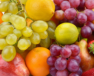 一组水果和浆的背景图片