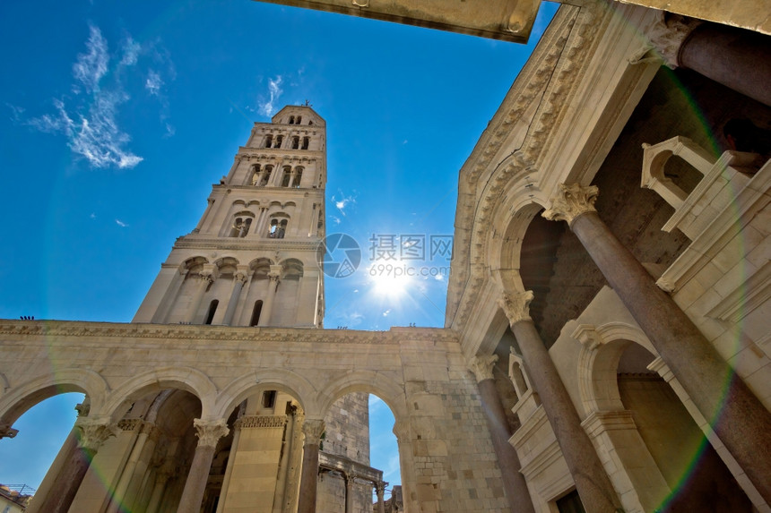 分裂历史中心大教堂风景达马提亚croati图片