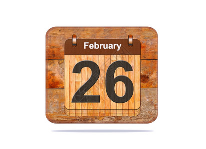 日历与februay26的日期图片
