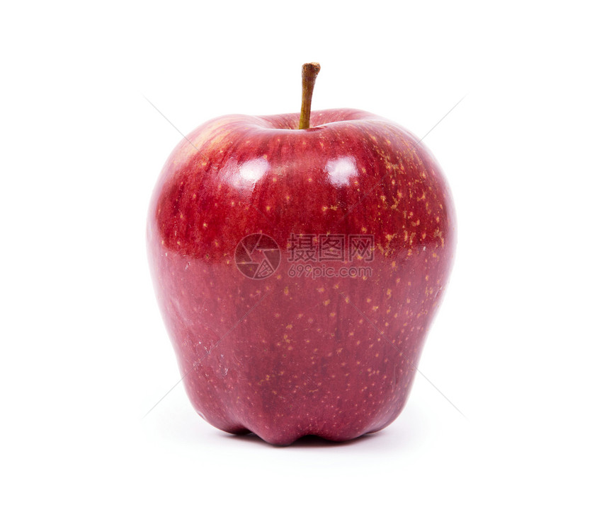 白色背景上的红苹果图片