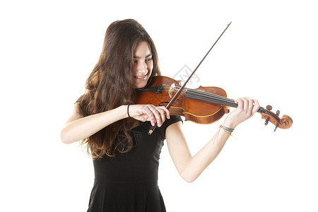 拿着小提琴演奏的女人图片