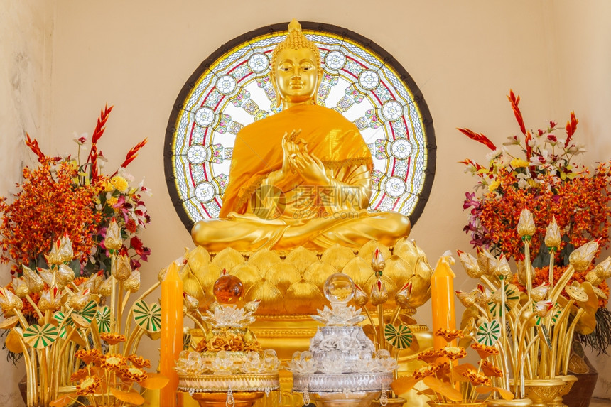 Budha图像petabun寺庙冥想的地方练习冥想场所Khaokpetabunilnd图片
