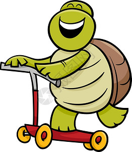 海龟骑摩托车图片