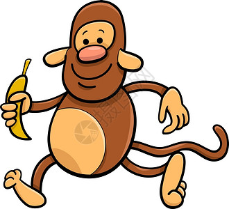 卡通可爱的猴子背景图片
