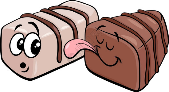 甜巧克力菠萝的漫画插图艺术剪辑图片