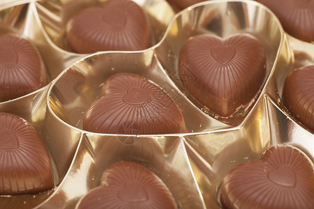 美味的心形巧克力糖图片