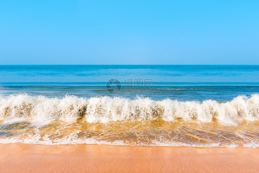 美丽的蓝海和浪图片