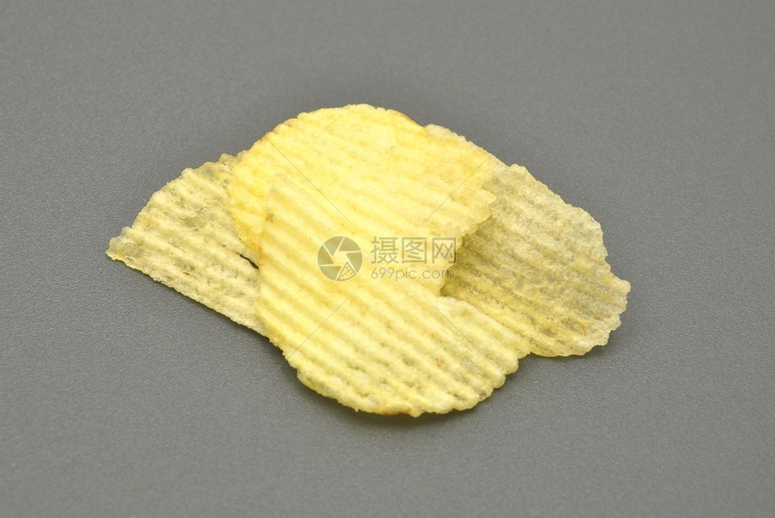 详细但简单的土豆薯片图像图片