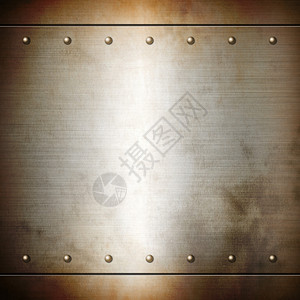 回形纹框生锈钢刷的板背景纹理金属框背景生锈钢纹刷的板理背景