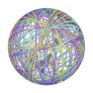 不同颜色的玻璃抽象球体图片