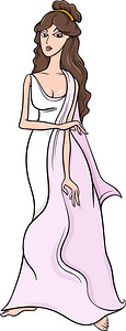 关于神话希腊女异恋的漫画插图背景图片