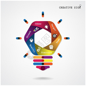 创意灯泡商业概念图片