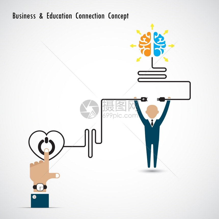 商业和教育联系概念图片