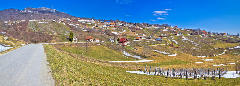 卡尔尼克山葡萄园和全景小屋frigojecati图片