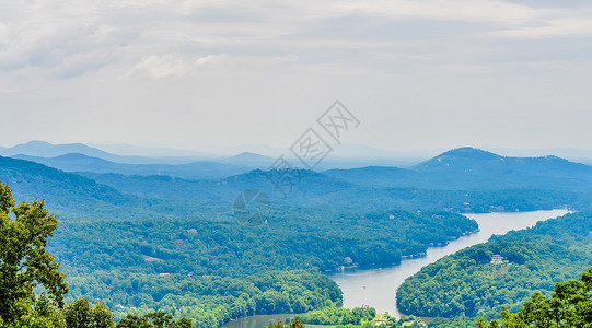 烟囱岩公园和湖泊引诱风景背景图片