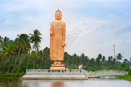 纪念204年海啸的佛像srilank高清图片