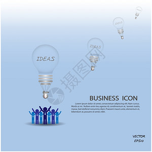 创意灯泡背景商业概念背景图片