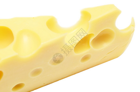 白色背景的奶酪切片背景图片
