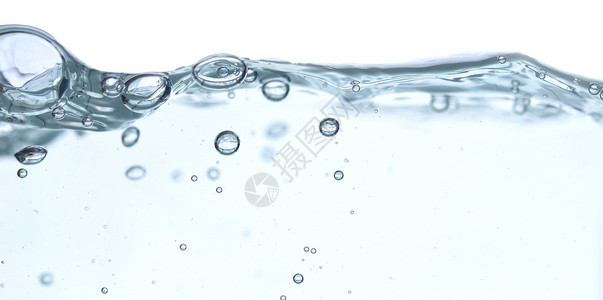 素材透明气泡白色的孤立水喷洒背景