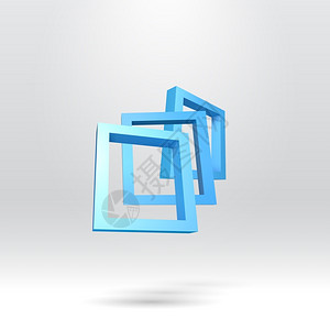 蓝色矩形框架背景图片