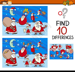 圣诞节学龄前儿童教育插图背景图片