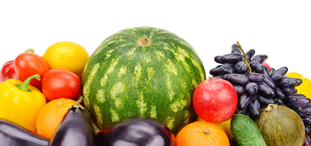 孤立的水果和蔬菜，优质矿物质，卡路里充值成功图片