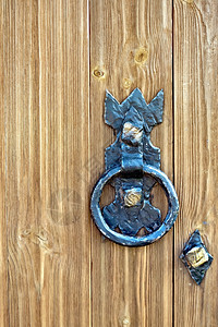 旧木制门铁柄图片