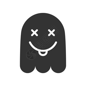 疯狂的表情鬼神偶像用舌头微笑背景图片