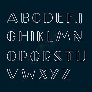 手工制拉丁文英字母体图片