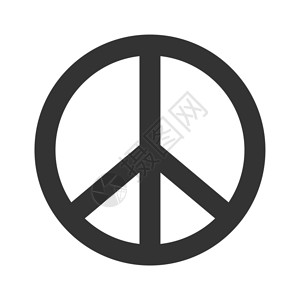 反战和平的嬉皮象征插画