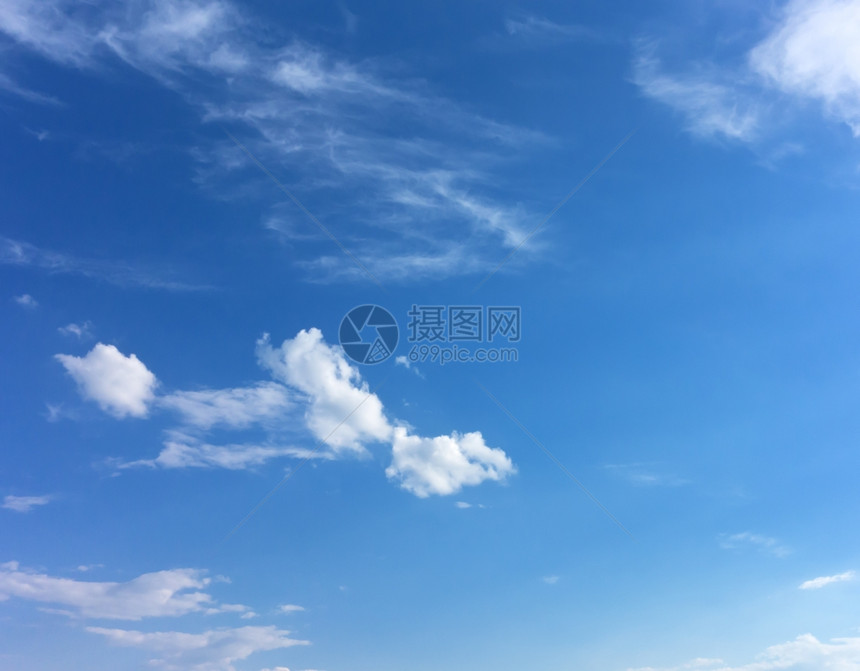 蓝天空有美云图片