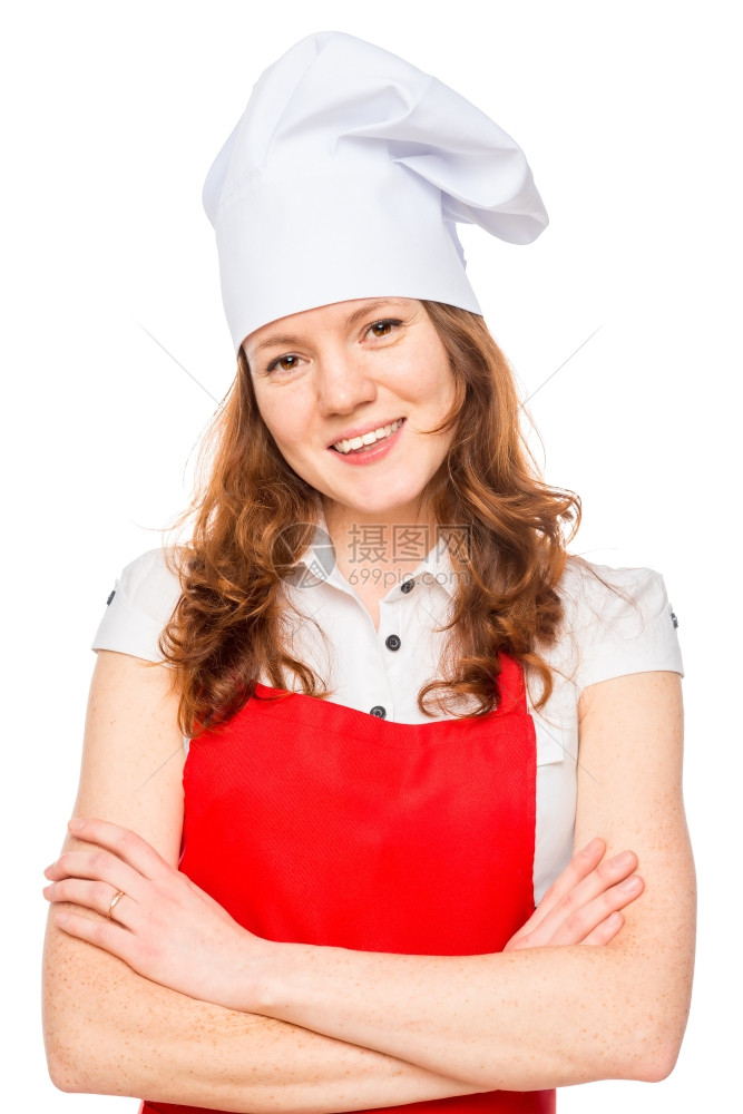 一个快乐和成功的厨师肖像图片